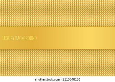 Golden luxury background with golden beads. Vector illustration.