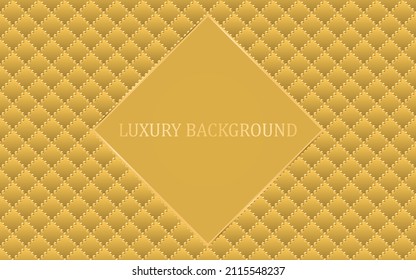 Golden luxury background with golden beads. Vector illustration.