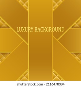 Golden luxury background with golden beads. Vector illustration.