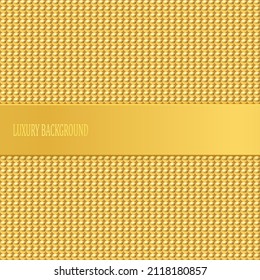 Golden luxury background with golden beads. Vector illustration.