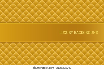 Golden luxury background with golden beads. Vector illustration.