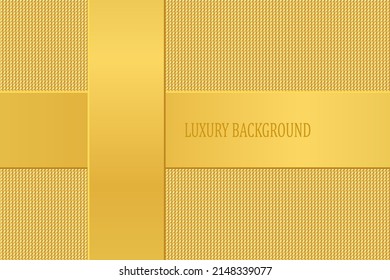 Golden luxury background with golden beads. Vector illustration.