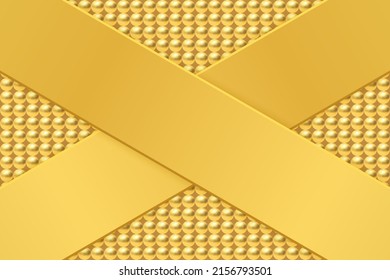 Golden luxury background with golden beads. Vector illustration.