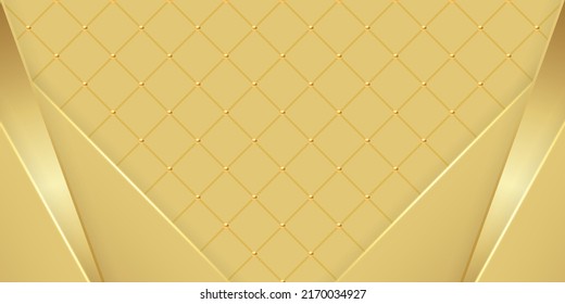 Golden luxury background with golden beads. Vector illustration.