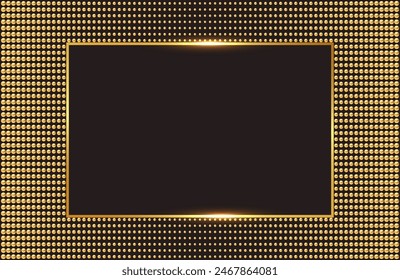 Golden luxury background with beads. Vector illustration.