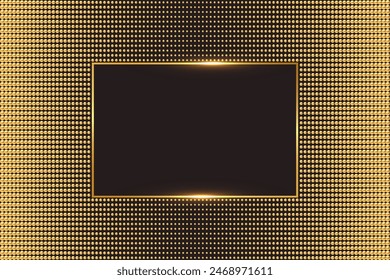 Golden luxury background with beads. Vector illustration.