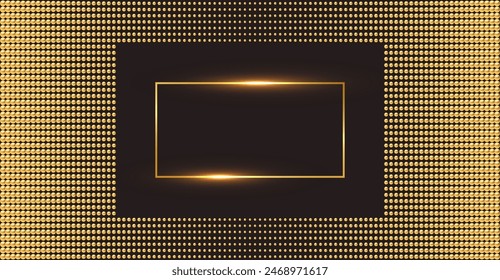 Golden luxury background with beads. Vector illustration.