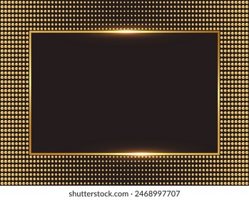 Golden luxury background with beads. Vector illustration.