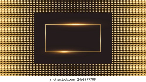 Golden luxury background with beads. Vector illustration.