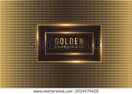 Golden luxury background with beads. Vector illustration.
