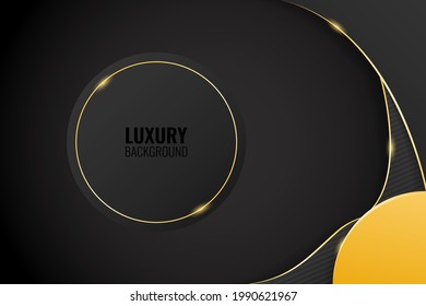 diseño dorado de fondo de lujo con círculo