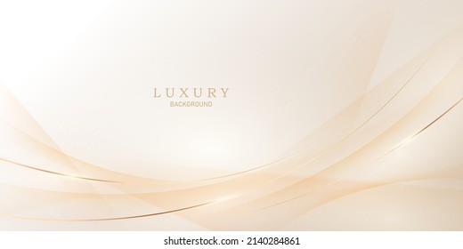 golden luxury background with elegant golden line elements Modern 3d Abstract Vector Illustration Design