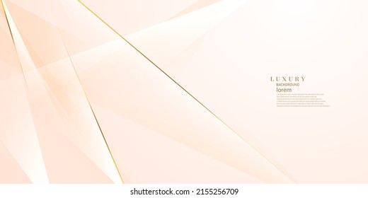 fondo dorado de lujo con elegantes elementos de línea dorada Diseño moderno 3d Abstract Vector Illustration