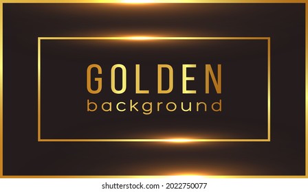 Golden luxury background. Golden frame. Vector illustration.