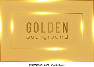 Golden luxury background. Golden frame. Vector illustration.