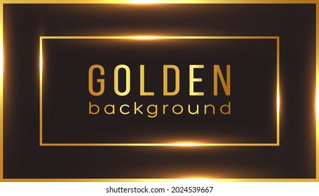 Golden luxury background. Golden frame. Vector illustration.