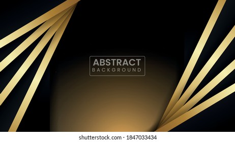 Golden luxury background template with geometric shapes