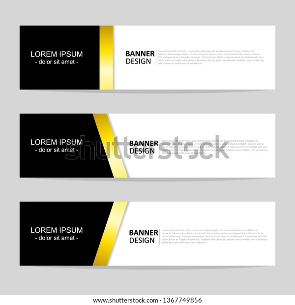 Golden luxury banner collection. Set of abstract
vector banners template in gold color. Can be adapt to brochure,
magazine, poster, gold banner presentation. Modern design template
for web.