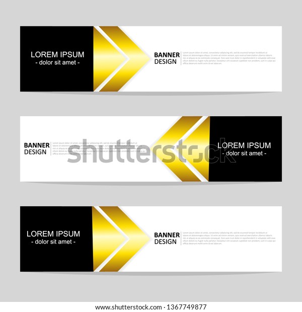 Golden luxury banner collection. Set of abstract\
vector banners template in gold color. Can be adapt to brochure,\
magazine, poster, gold banner presentation. Modern design template\
for web.