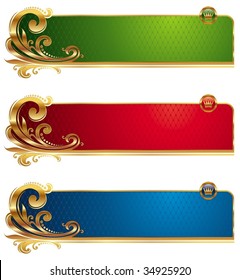 Golden luxury banners