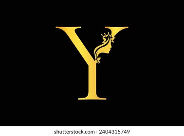 Golden Luxury Beauty Classic Letter Y Brand Icon
