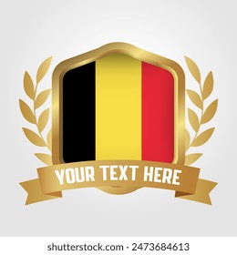 Golden Luxury Belgium Badge Design