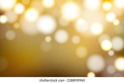 Dorado bokeh luz suave fondo abstracto, Vector eps 10 ilustración de partículas de bokeh, decoración de fondo