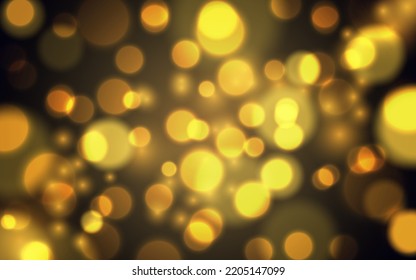 Golden luxury bokeh soft light abstract background, Vector eps 10 illustration bokeh particles, Background decoration