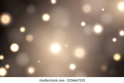 Dorado bokeh luz suave fondo abstracto, Vector eps 10 ilustración de partículas de bokeh, decoración de fondo	
