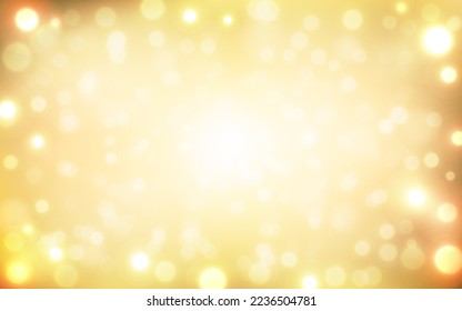 Golden luxury bokeh soft light abstract background, Vector eps 10 illustration bokeh particles, Background decoration