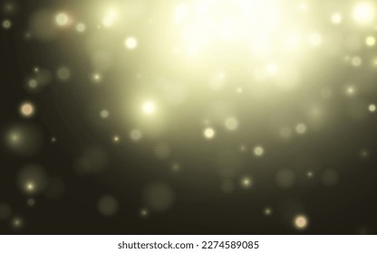 Dorado bokeh luz suave fondo abstracto, Vector eps 10 ilustración de partículas de bokeh, decoración de fondo