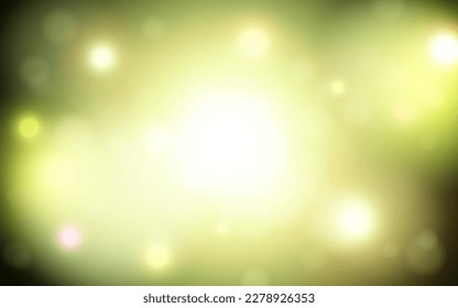 Dorado bokeh luz suave fondo abstracto, Vector eps 10 ilustración de partículas de bokeh, decoración de fondo