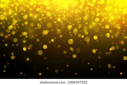 Bokeh de lujo dorado fondo abstracto de luz suave, Vector eps 10 ilustración de partículas de bokeh, decoración de fondo