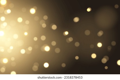 Bokeh de lujo dorado fondo abstracto de luz suave, Vector eps 10 ilustración de partículas de bokeh, decoración de fondo