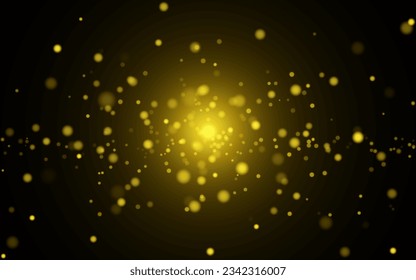 Bokeh de lujo dorado fondo abstracto de luz suave, Vector eps 10 ilustración de partículas de bokeh, decoración de fondo