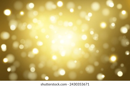 Fondo abstracto suave de la luz del bokeh del lujo dorado, Vector eps 10 partículas del bokeh de la ilustración, decoración del fondo