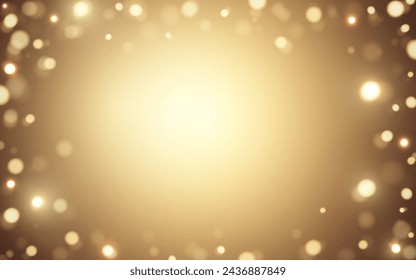 Fondo abstracto suave de la luz del bokeh del lujo dorado, Vector eps 10 partículas del bokeh de la ilustración, decoración del fondo