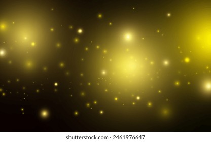 Fondo abstracto suave de la luz del bokeh del lujo dorado, Vector eps 10 partículas del bokeh de la ilustración, decoración del fondo