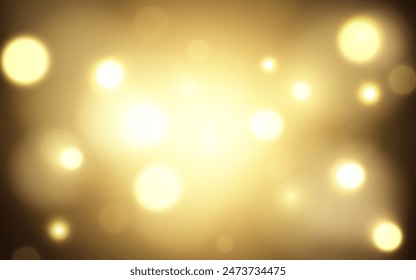 Fondo abstracto suave de la luz del bokeh del lujo dorado, Vector eps 10 partículas del bokeh de la ilustración, decoración del fondo