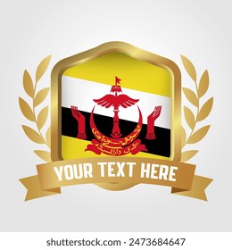 Golden Luxury Brunei Badge Design