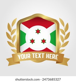 Golden Luxury Burundi Badge Design