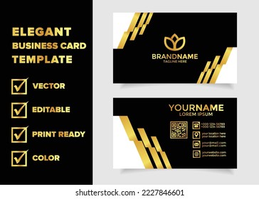golden luxury business card design template vector format