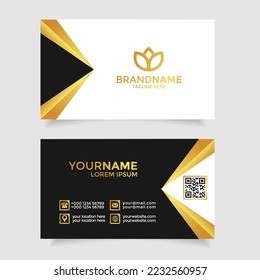 golden luxury business card design template editable vector format