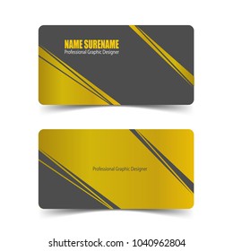 golden luxury business card template illustration vector isolated