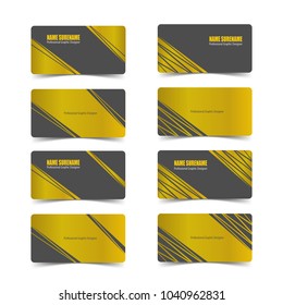 golden luxury business card template illustration vector isolated