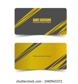 golden luxury business card template illustration vector isolated
