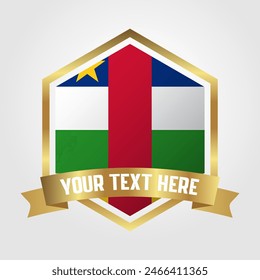Golden Luxury Central African Republic Label Vector Illustration