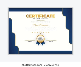 golden luxury certificate design template