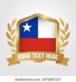 Golden Luxury Chile Badge Design