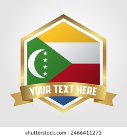 Golden Luxury Comoros Label Vector Illustration